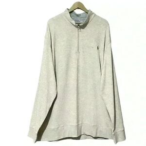 Polo Ralph Lauren Quarter Zip Pullover Men’s 3XLT Heather Grey Quiet Luxury NWT